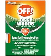 OFF! Deep Woods Mosquito and Insect Repellent Wipes, Long lasting, 12 Individually Wrapped Wipes