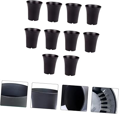 Cabilock 30 Pcs Plastic Flower Pot Desktop Bonsai Small Succulent Pots Plastic Flower Planter Ceramic Flower Pot Planter Pots Bonsai Pots Succulent Holder Mini Pots Round Office Plate