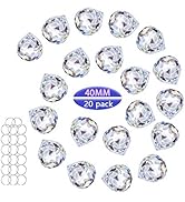 Crystalsuncatcher 20Pcs 1.75 inch/40mm Clear Crystal Ball Prism Pendant Suncatcher for Feng Shui/...