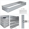 DIIYIV 8x4x1FT Galvanized Raised Garden Bed,Raised Graden Bed Kit-Square Metal Garden Bed,Large Planter Raised Bed Outdoor,Garden Box for Vegetables,Flower,herb - Image 2