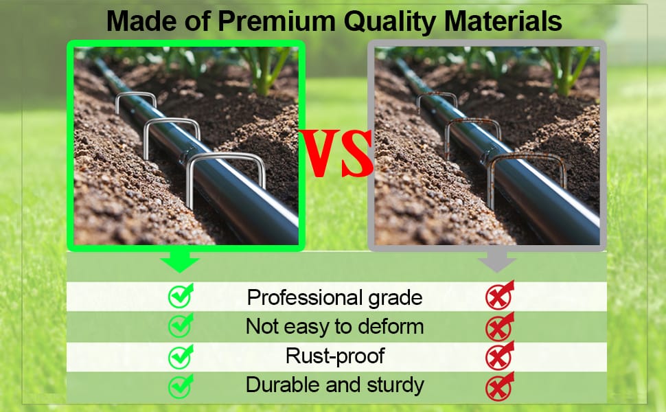 Garden Stakes U-Shaped Tent Stakes Galvanized Landscape Staples Ground Stakes Christmas Decorations