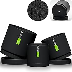 Ksalltol Plant Pots Indoor 5.7/4.6/4 Inch, Quartzite Pots for Planting with Drainage Holes, Black