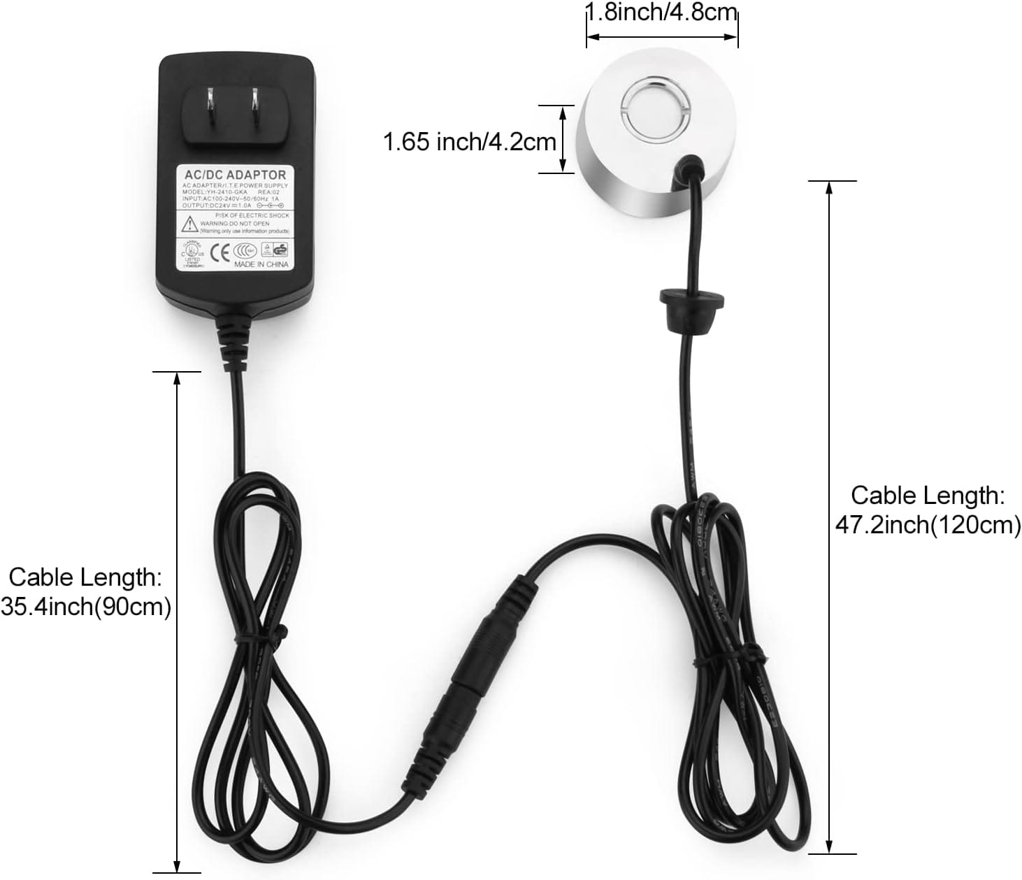 AGPTEK Aluminum Mini Mist Maker Fogger Water Fountain Pond Fog Machine Atomizer, Perfect for Halloween, Christmas and Other Holidays - Image 2