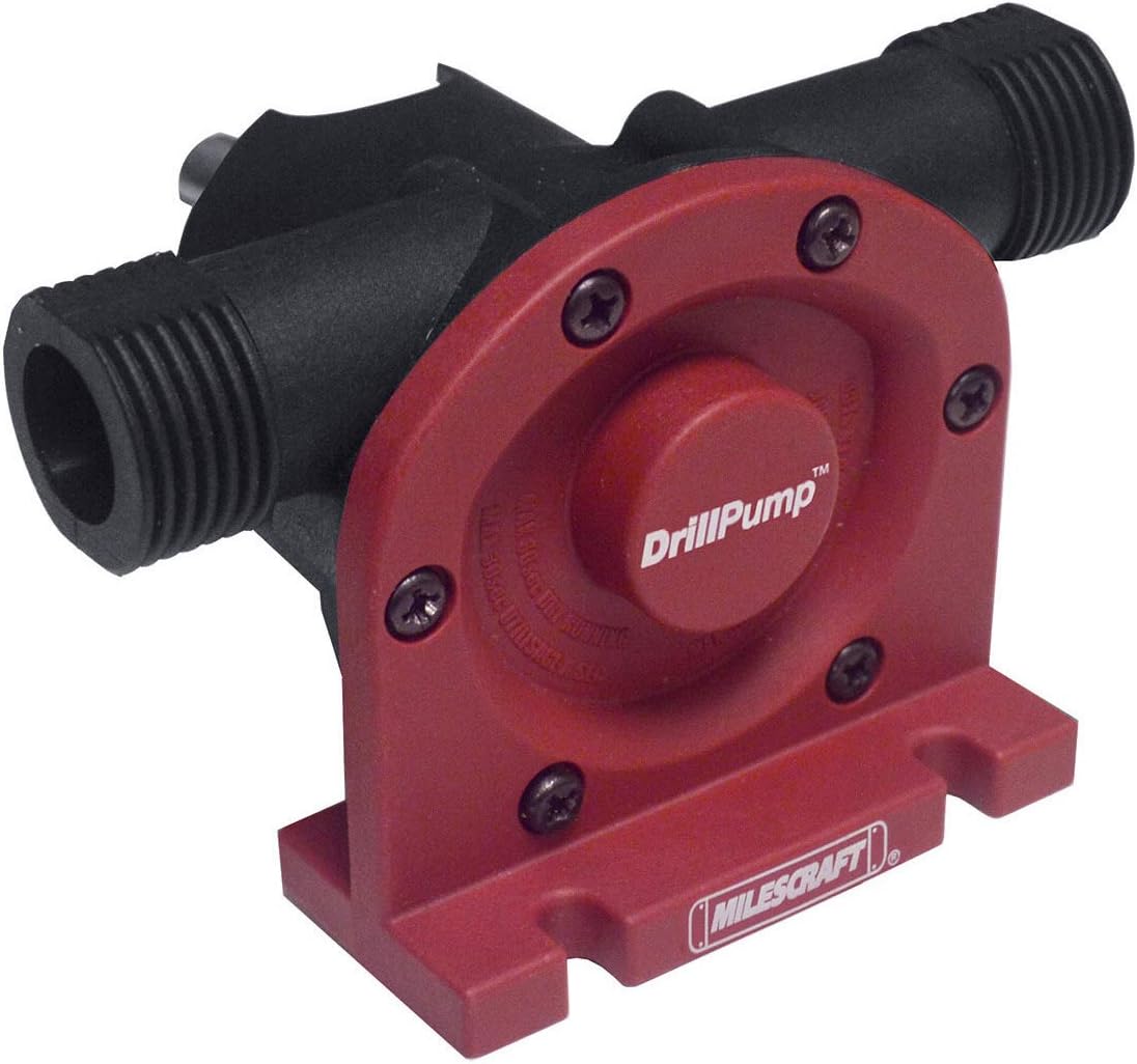Milescraft 1314 DrillPump750 - Self Priming Water Pump Attachment for Drills - Water Transfer Pump - Uses Common Garden Hose - 750 Gallons per Hour