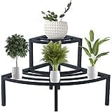 DHYGOTFUR Plant Stand Outdoor Indoor, 2-Tier Aluminum Metal Plant Stands, Lightweight and Sturdy, Corner Shelf Flower Pot Lad
