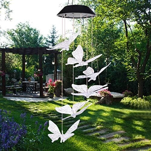 Campanilla de viento solar de colibrí al aire libre, regalo para papá, mamá, abuela, esposa, hija, hermana, tía, abuela, mujeres, decoración al aire libre para patio, jardinería - Image 38