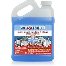 Wet & Forget Moss, Mold, Mildew, & Algae Stain Remover Multi-Surface Outdoor Cleaner Concentrate, Original, 64 Fluid Ounces