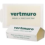 vertmuro Mouse Glue Traps, 12 Pack Rat & Pest Glue Scented Sticky Trap, Foldable Bulk Non-Toxic Indoor Mouse Glue Boards for