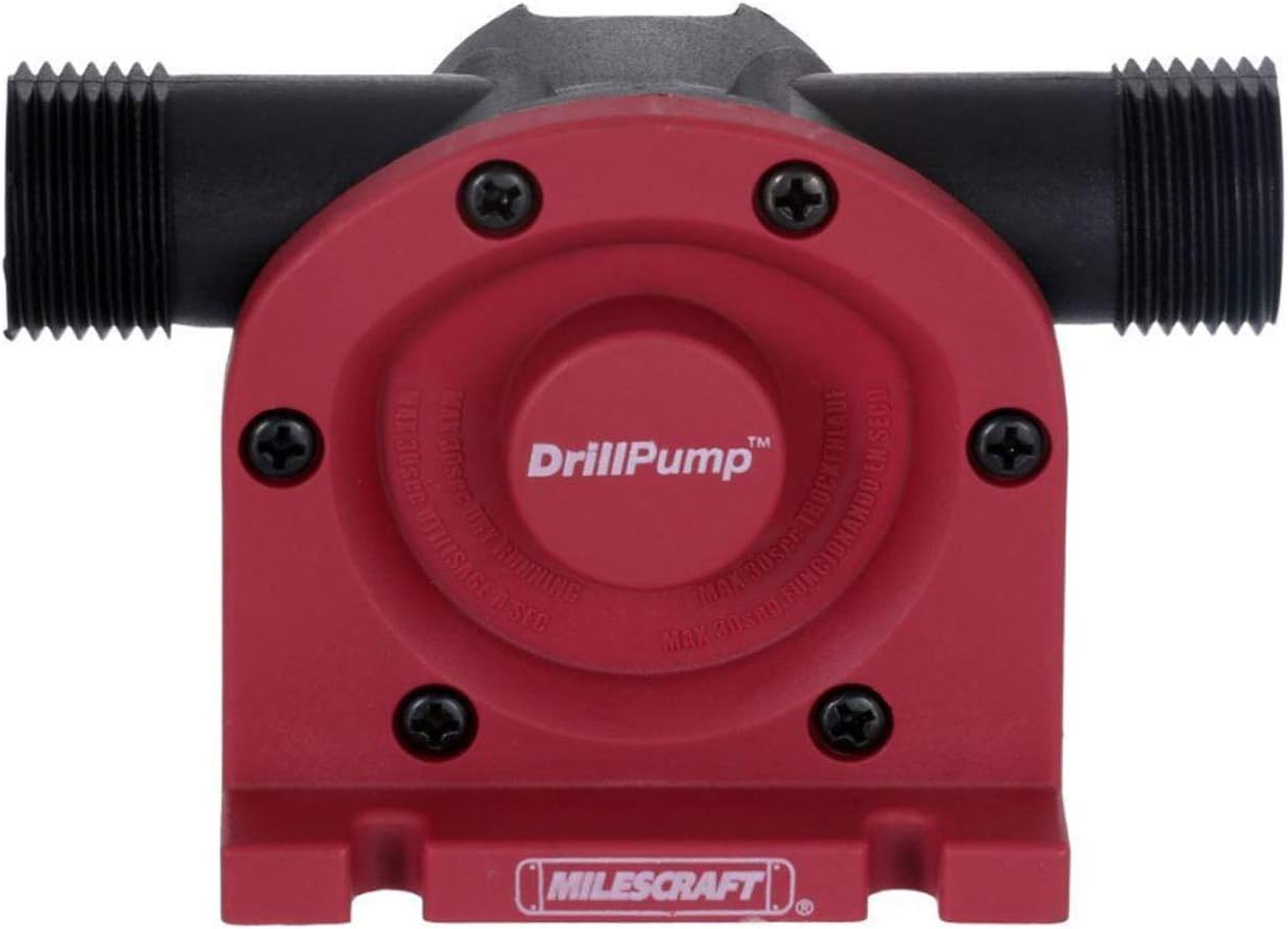 Milescraft 1314 DrillPump750 - Self Priming Water Pump Attachment for Drills - Water Transfer Pump - Uses Common Garden Hose - 750 Gallons per Hour - Image 3