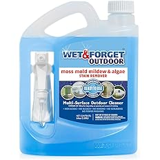 Wet & Forget Outdoor Moss, Mold, Mildew, & Algae Stain Remover Multi-Surface Cleaner, Ready to Use, 64 Ounce