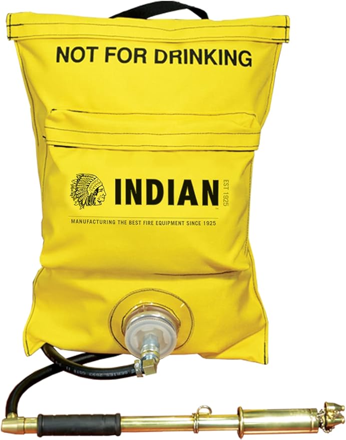 Indian 190351 DBD500 Chief Collapsible Dual Bag Fire Fedco Pump, 5 gal, Yellow