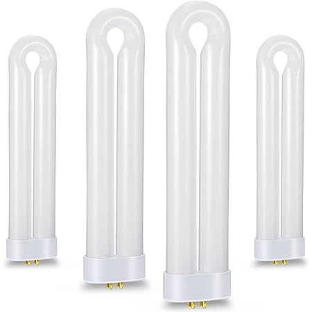 Kittmip Bug Zapper Replacement Bulb 15 W U Shaped Twin Tube Bulb Indoor Outdoor Bug Zapper Light Bulbs with 4 Pin Base (White, 4)