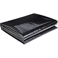 Pond Liner 7 x 10 Ft HDPE Pond Liners, 20 Mil UV Resistant Preformed Pond Liner Easy Cutting, Pond Liner for Natural Looking