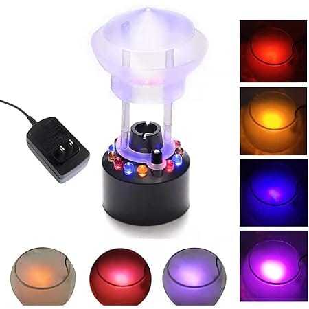 SKRMISDA Mist Maker, 12 LED Mister Forgger with Splash Guard Ultrasonic Fogger Pond Fog Machine Large Capacity of Mist for Holiday