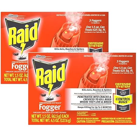 Raid Concentrated Deep Reach Fogger, 1.5 OZ (2)