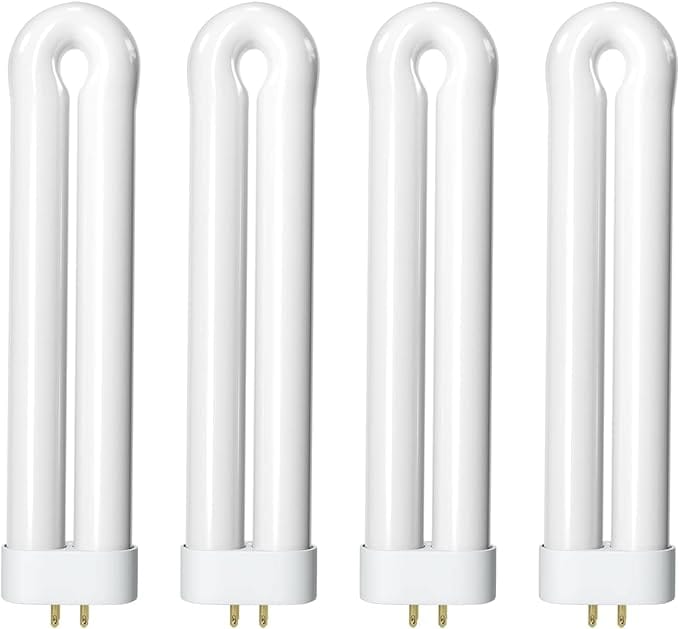 Bug Zapper Replacement Light Bulb for 15W Insect Attracting Lamp with 4-Pin Base, Ful 15W-BL U Shaped Twin Tube Bulb for Outdoor Mosquito Zapper, 4 Pack