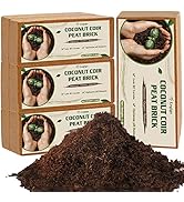 Legigo 8 Pack Premium Coco Coir Brick for Plants- 100% Organic Compressed Coconut Coir Bricks Sta...