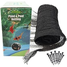 POYEE Pond Netting for Leaves - 10x10 Ft, Pool Leaf Cover Net with Small Fine Mesh - Protecting Koi Fish from Birds, Cats - S