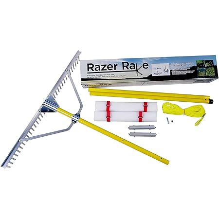 Jenlis Razer Rake - Collapsible All-Purpose Aluminum Lake and Landscape Weed Rake