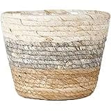 Basket Planter Geometric Flower Pot Planter Indoor and Outdoor Modern Decorative Planter with Holes Suitable for All Indoor F