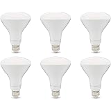 Amazon Basics - BR30 LED Light Bulb, 11W (Equivalent to 65W), Soft White, Dimmable, 10,000 Hour Lifetime, 6-Pack