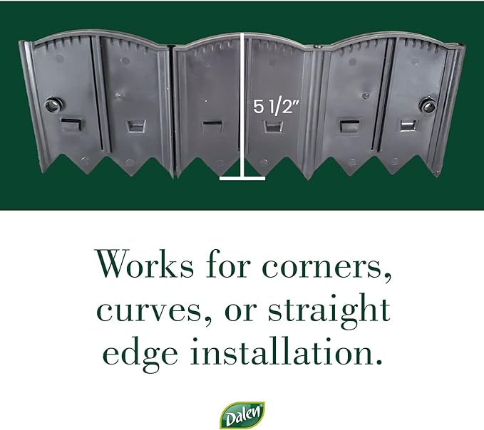 Gardeneer by Dalen HammerEdge Pound in Edging - 16 Durable Interlocking Pieces -18 feet of Coverage - Made in USA - Easy to Install - 1 Pack - Image 3
