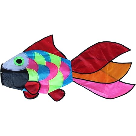 C COMCROSFLY Rainbow Fish Windsock, Wind Socks Outdoor Hanging for Outdoor Patio Garden Decorative Wind Spinners 31 in Hanging Fish