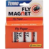 TERRO T518 Fly Magnet Sticky Fly Paper Fly Trap, 8 Count (Pack of 1)