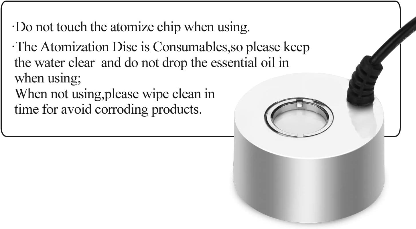 AGPTEK Aluminum Mini Mist Maker Fogger Water Fountain Pond Fog Machine Atomizer, Perfect for Halloween, Christmas and Other Holidays - Image 3