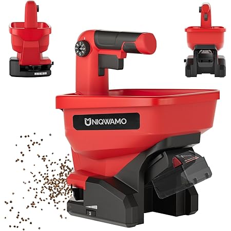 Uniqwamo Handheld Grass Seed Spreader for Milwaukee M18 Li-ion Battery, Available Year-Round, Grass Seeds, Rock Salt (Battery not Included)
