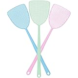 Fly Swatter, Strong Flexible Manual Swat Set Pest Control, Assorted Colors (3 Pack)