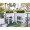 Veradek Brixton Series Plastic Railing Planter - Rectangular Planter for Outdoor Deck/Balcony | Crack-Resistant with Adjustable Rail Attachment | Classic Estate Design for Herbs, Succulents, Flowers - Image 3
