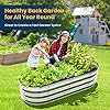 ENJOYBASICS Raised Garden Bed Kit, Galvanized Raised Planter 4x2x1ft Box Outdoor for Vegetables, Large Bottomless Metal Raised Bed for Gardening, Herb, Growing Fruits, Flower - Image 2
