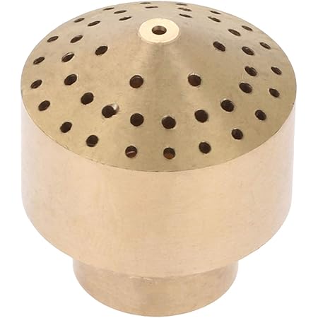Hicello 1/4" Brass DN8 Fountain Nozzle, Pond Water Spray Head, Garden Column Sprinkler Nozzle, Adjustable Pond Sprinkler Nozzle