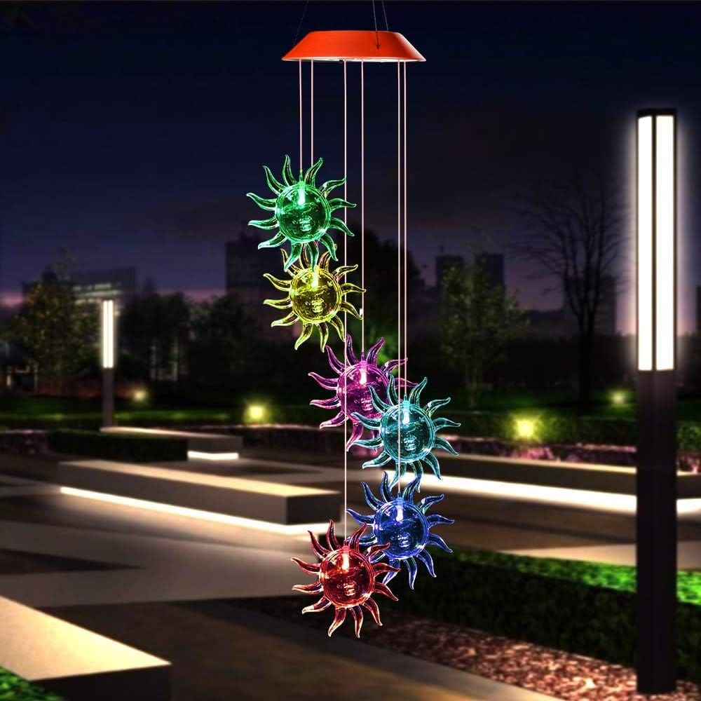 Campanilla de viento solar de colibrí al aire libre, regalo para papá, mamá, abuela, esposa, hija, hermana, tía, abuela, mujeres, decoración al aire libre para patio, jardinería - Image 53