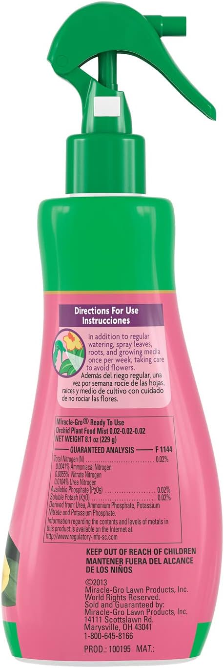Miracle-Gro Ready-To-Use Orchid Plant Food Mist, 8 oz., Orchid Food Feeds Plants Instantly, 2 Pack - Image 2