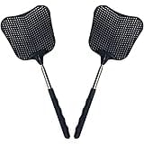 Foxany Telescopic Fly Swatters, Durable Plastic Fly Swatter Heavy Duty Set, Flyswatter with Stainless Steel Handle for Indoor