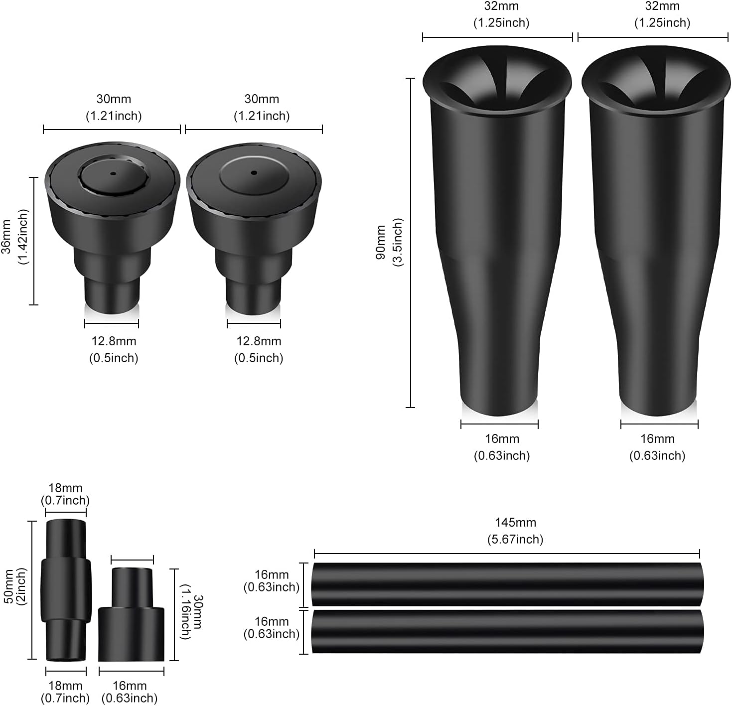 Water fountain nozzle for Garden, Ponds, Tabletop Fish Ponds, 8 pcs of Set, 2 Fountain Shaped, (size-S) - Image 2