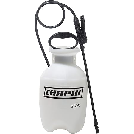 Chapin 20000 Made in USA 1 -Gallon Lawn and Garden Pump Pressured Sprayer, for Spraying Plants, Garden Watering, Weeds and Pests, Polypropylene, Translucent White