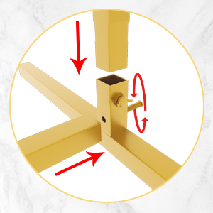 sqaure metal arch with firmly base