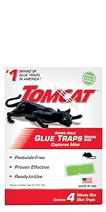Tomcat Super Hold Glue Traps, Mouse Size