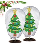 Acostop Christmas Winter Plant Covers Freeze Protection, 71x47in Xmas Tree Plant Covers, Frost Bl...