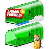 Motel Mouse Humane Mouse Traps No Kill Live Catch and Release 2 Pack - Reusable, Easy to Use & Clean, No Touch Release, Sensi