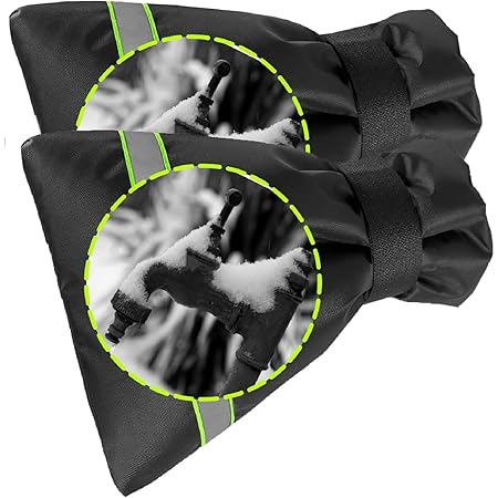 Outdoor Faucet Cover for Winter - Pro 7.1"W x 9.8"H - 2 Pack Outdoor Water Faucet Cover Socks for Winter Freeze Protection Pipe Insulation Reusable Waterproof Insulated Spigot backflow Cover