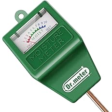 Dr.meter Soil Moisture Meter, Plant Water Meter for Garden Lawn Farm Indoor & Outdoor Use, Soil Tester Hygrometer Sensor for