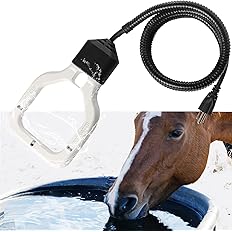Horse Water Heater - 500W De-icer for 50 Gallon Cows Sheep Chicken Livestock Water Trough Tank Bird Bath, Winter Outdoor Ther