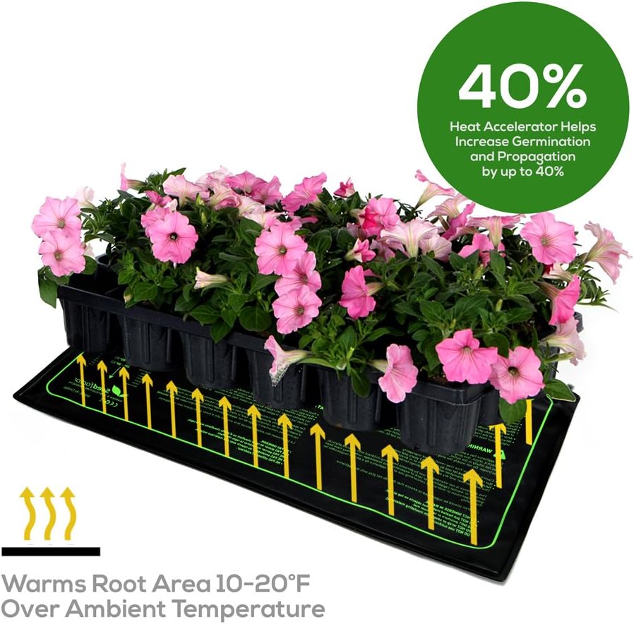 MET Certified Seedling Heat Mat, Seedfactor Waterproof Durable Germination Station Heat Mat, Warm Hydroponic Heating Pad for Indoor Home Gardening Seed Starter(10" x 20") - Image 2