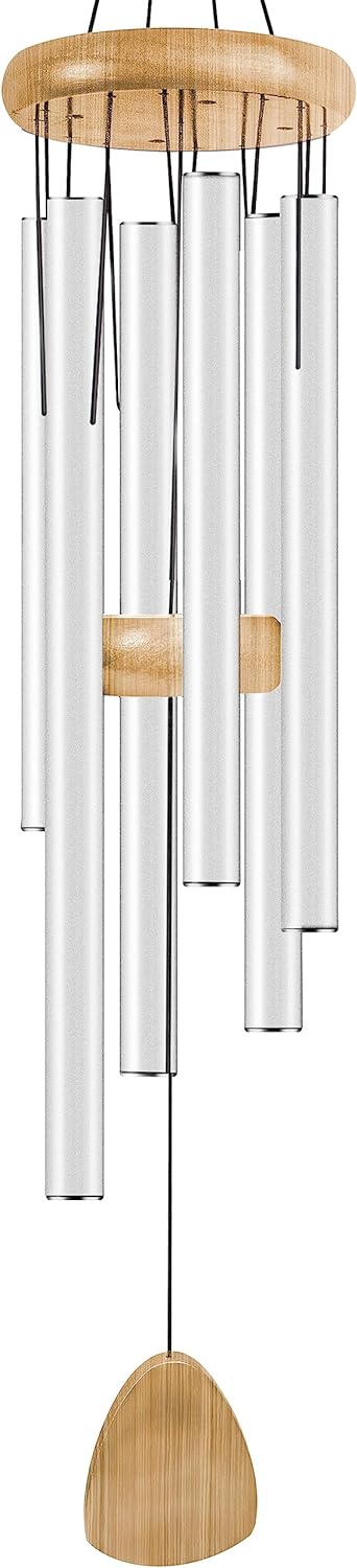 Large Aluminium Wind Chimes 37" Inches to Create a Zen Atmosphere for Outdoor, Garden, Patio Decoration with Wind Catcher, Classic Black, Suitable as A Gift for Unisex - Image 6