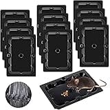 Qualirey 12 Pack Mouse and Insect Glue Traps, Strong Sticky Mice Traps Indoor for Home, Pre Scented Rodent Traps with Non Tox