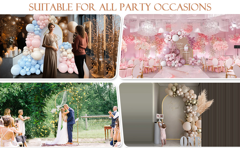 gold metal arch stand